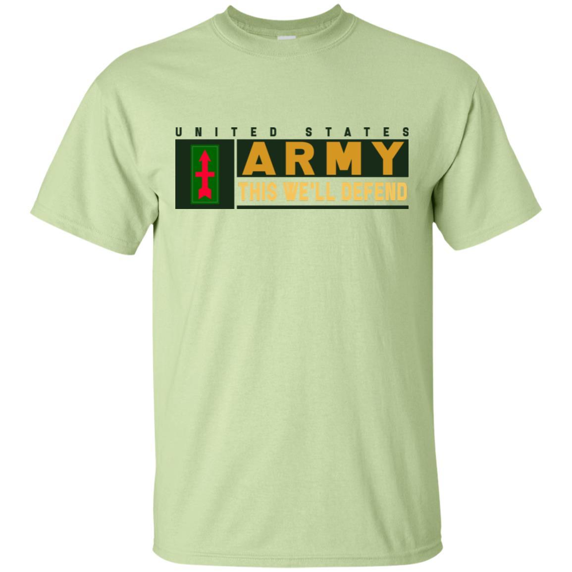 US Army 32ND INFANTRY BRIGADE COMBAT TEAM CSIB- This We'll Defend T-Shirt On Front For Men-TShirt-Army-Veterans Nation