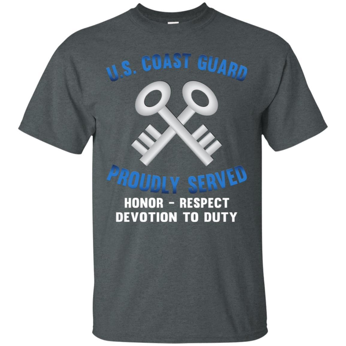 US Coast Guard Storekeeper SK Logo Proudly Served T-Shirt For Men On Front-TShirt-USCG-Veterans Nation