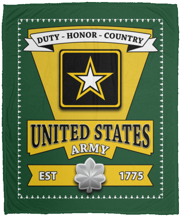 US Army O-5 Lieutenant Colonel O5 LTC Field Officer Blanket Cozy Plush Fleece Blanket - 50x60-Blankets-Army-Ranks-Veterans Nation