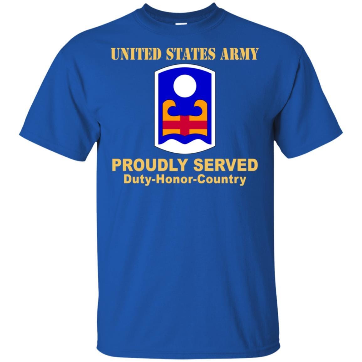 US ARMY 92 INFANTRY BRIGADE - Proudly Served T-Shirt On Front For Men-TShirt-Army-Veterans Nation