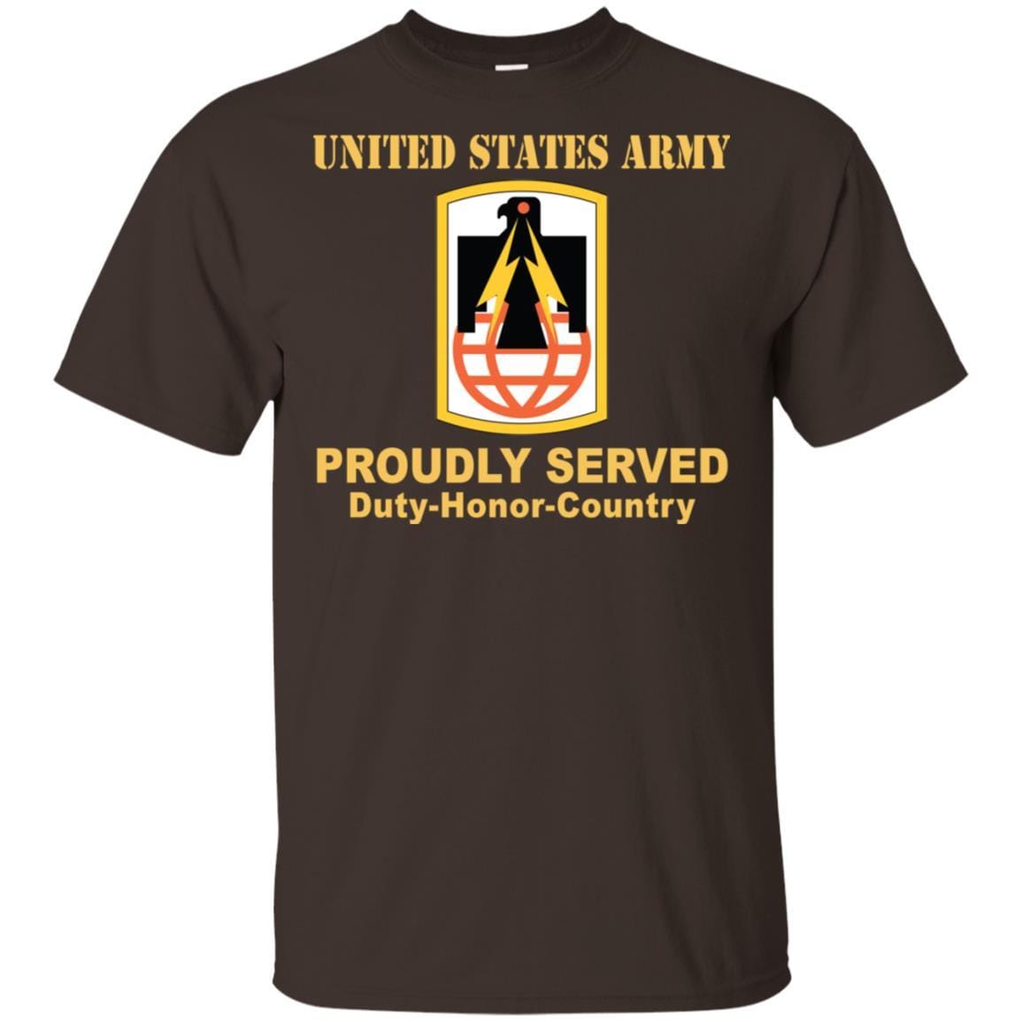 US ARMY 11TH SIGNAL BRIGADE- Proudly Served T-Shirt On Front For Men-TShirt-Army-Veterans Nation