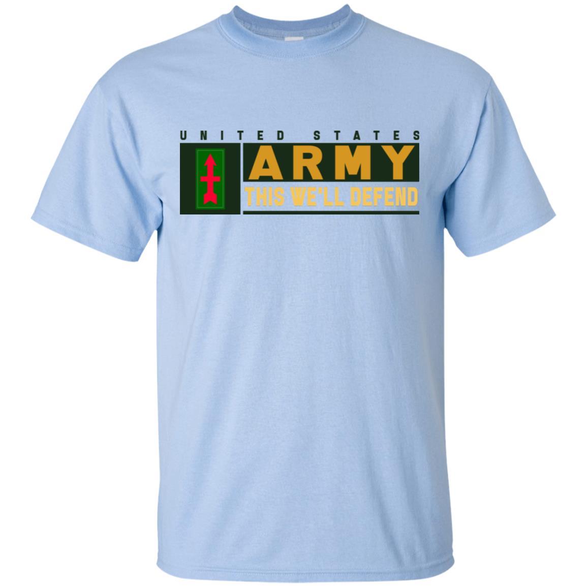 US Army 32ND INFANTRY BRIGADE COMBAT TEAM CSIB- This We'll Defend T-Shirt On Front For Men-TShirt-Army-Veterans Nation