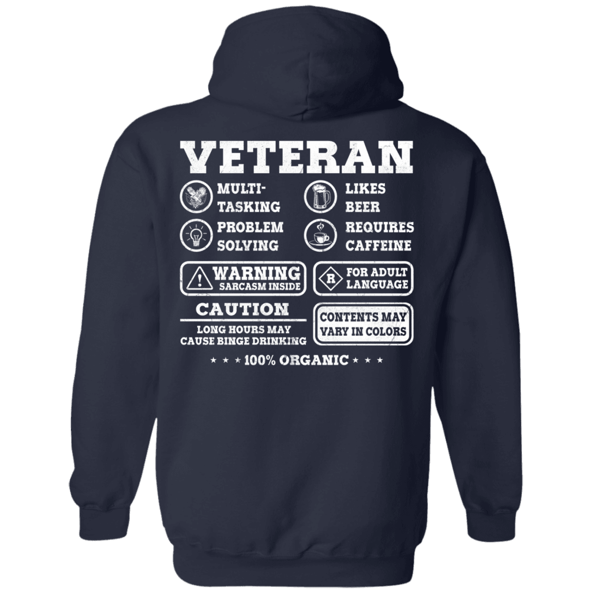 Military T-Shirt "Veteran Multitasking Sarcasm" Men Back-TShirt-General-Veterans Nation