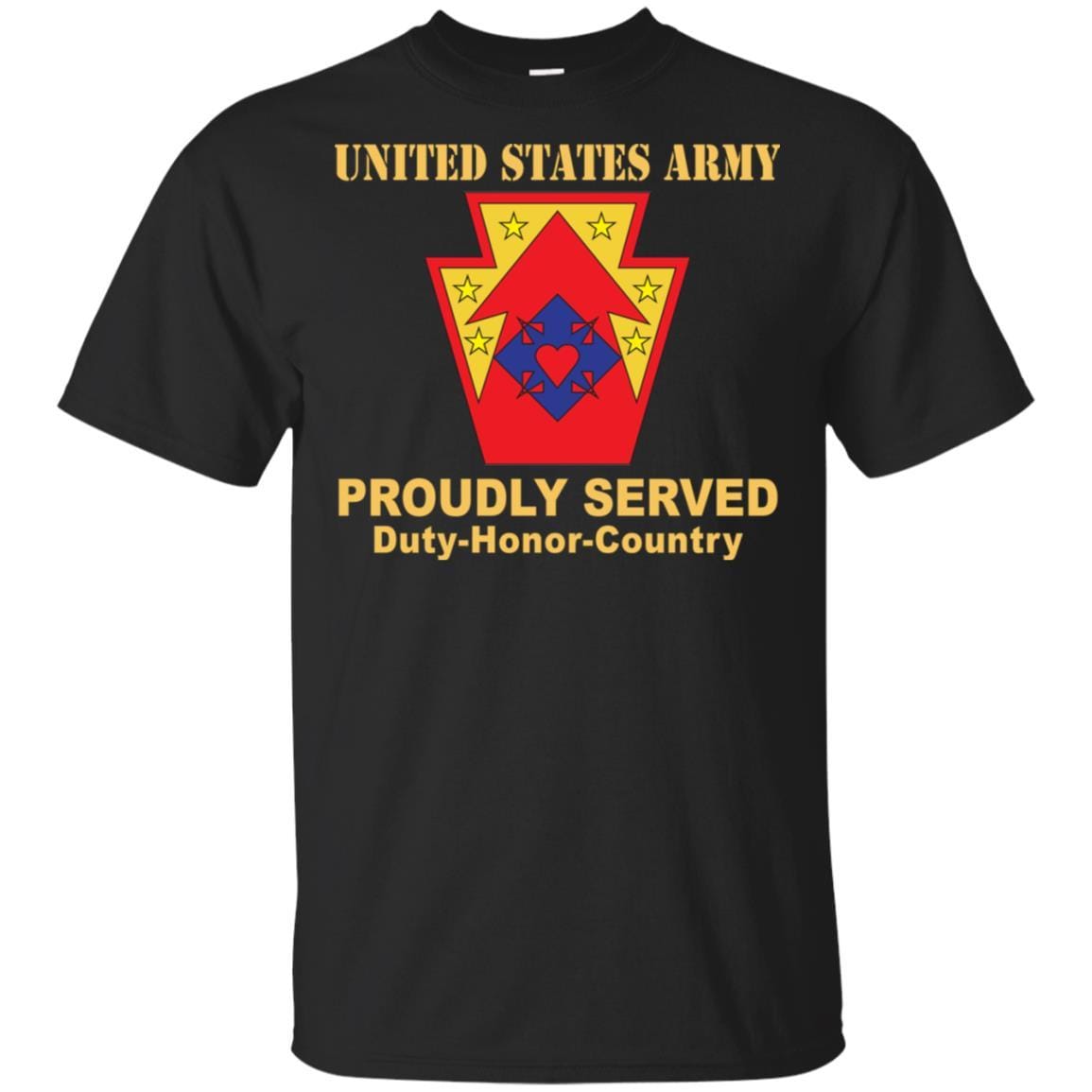 US ARMY 213 SUPPORT GROUP- Proudly Served T-Shirt On Front For Men-TShirt-Army-Veterans Nation