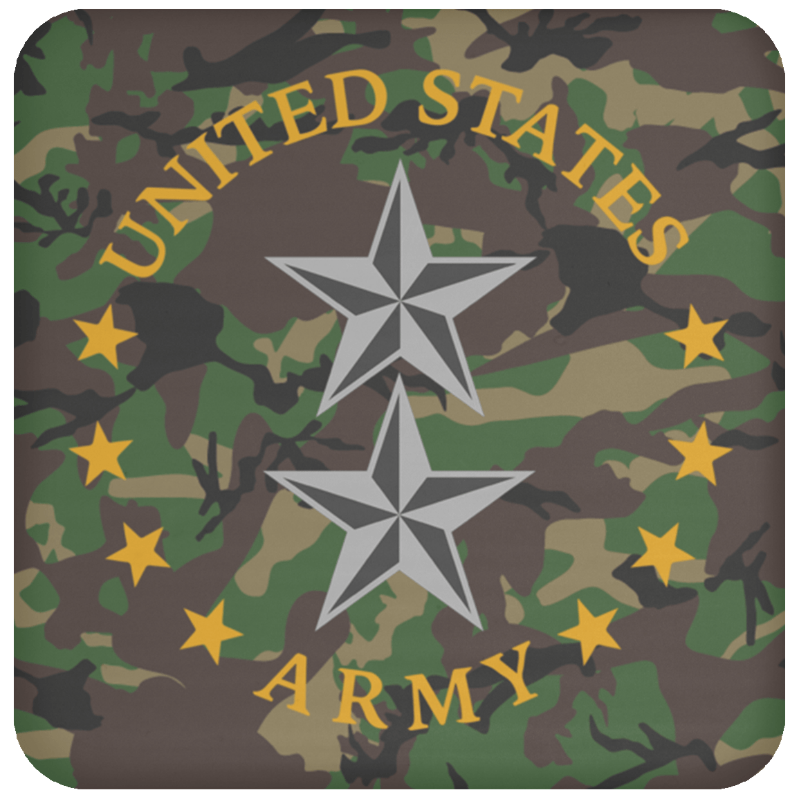US Army O-8 Major General O8 MG General Officer Coaster-Coaster-Army-Ranks-Veterans Nation