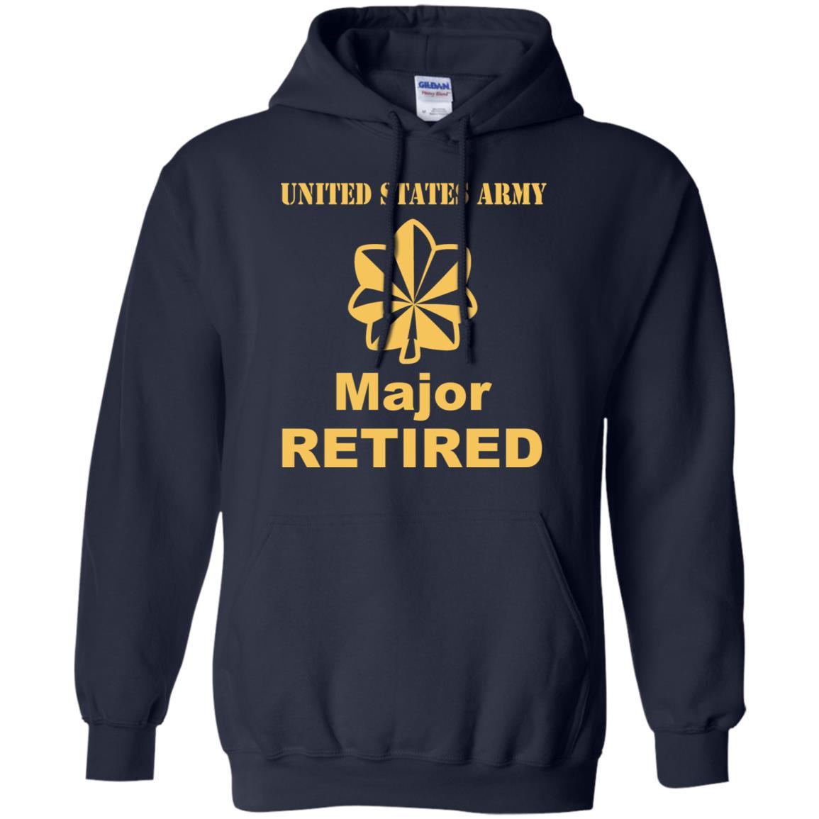 US Army O-4 Major O4 MAJ Field Officer Ranks Retired Men T Shirt On Front-TShirt-Army-Veterans Nation