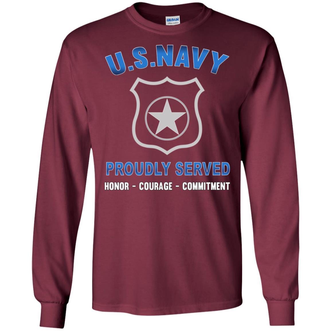 U.S Navy Master-at-arms Navy MA - Proudly Served T-Shirt For Men On Front-TShirt-Navy-Veterans Nation
