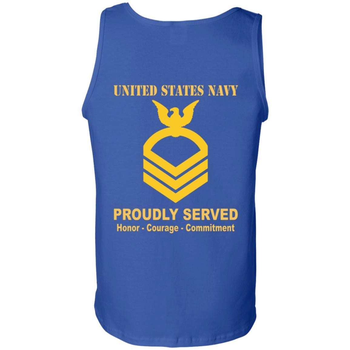 US Navy E-7 Collar T-Shirt On Back-Apparel-Veterans Nation