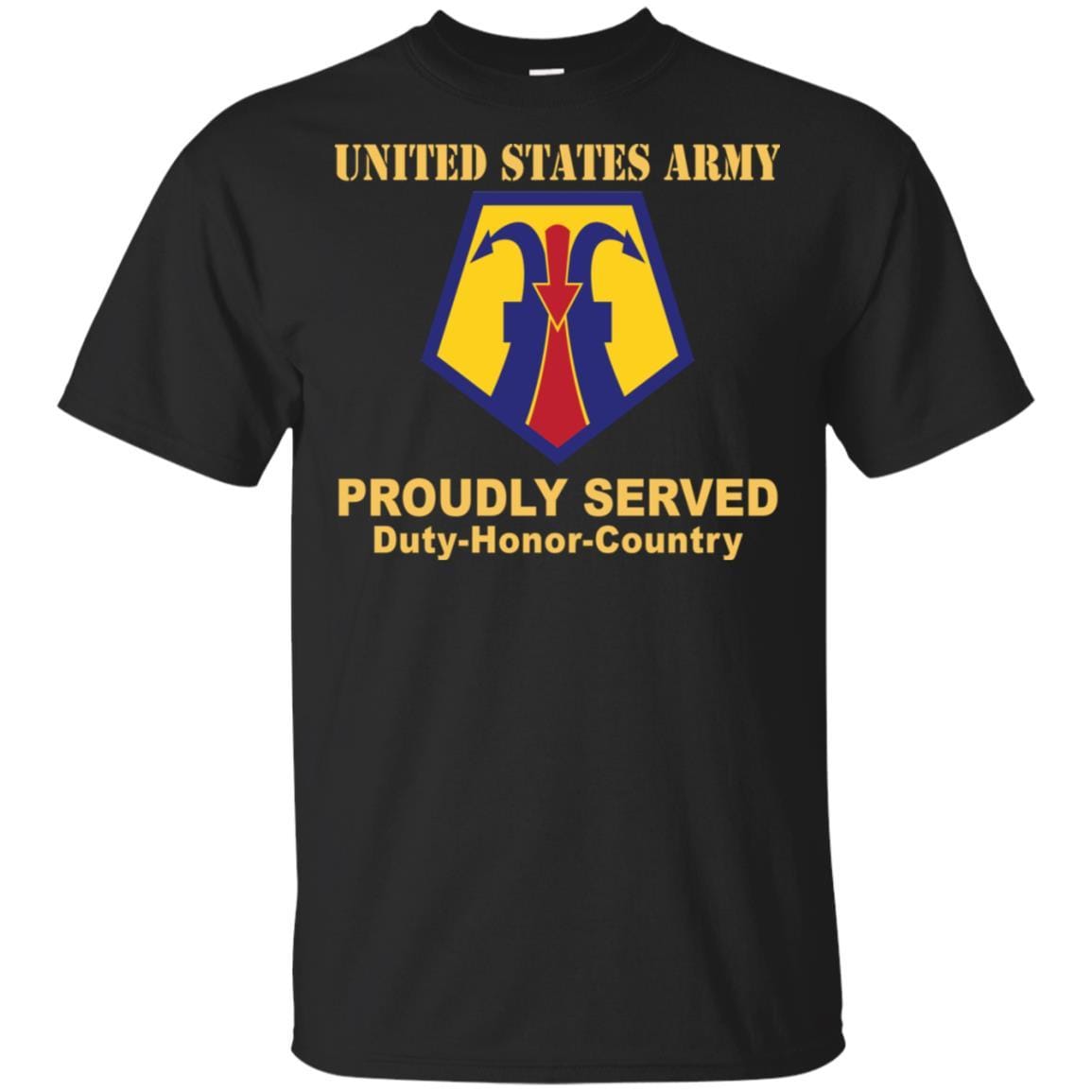 US ARMY 7TH CIVIL SUPPORT COMMAND- Proudly Served T-Shirt On Front For Men-TShirt-Army-Veterans Nation