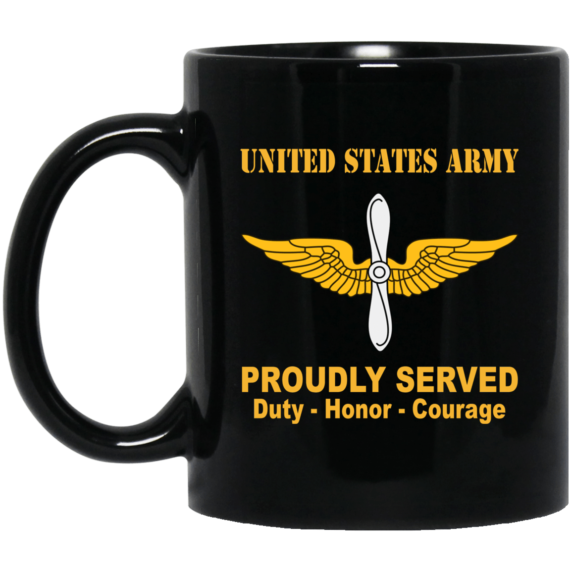 U.S Army Aviation Black Mug 11 oz - 15 oz-Mug-Army-Branch-Veterans Nation