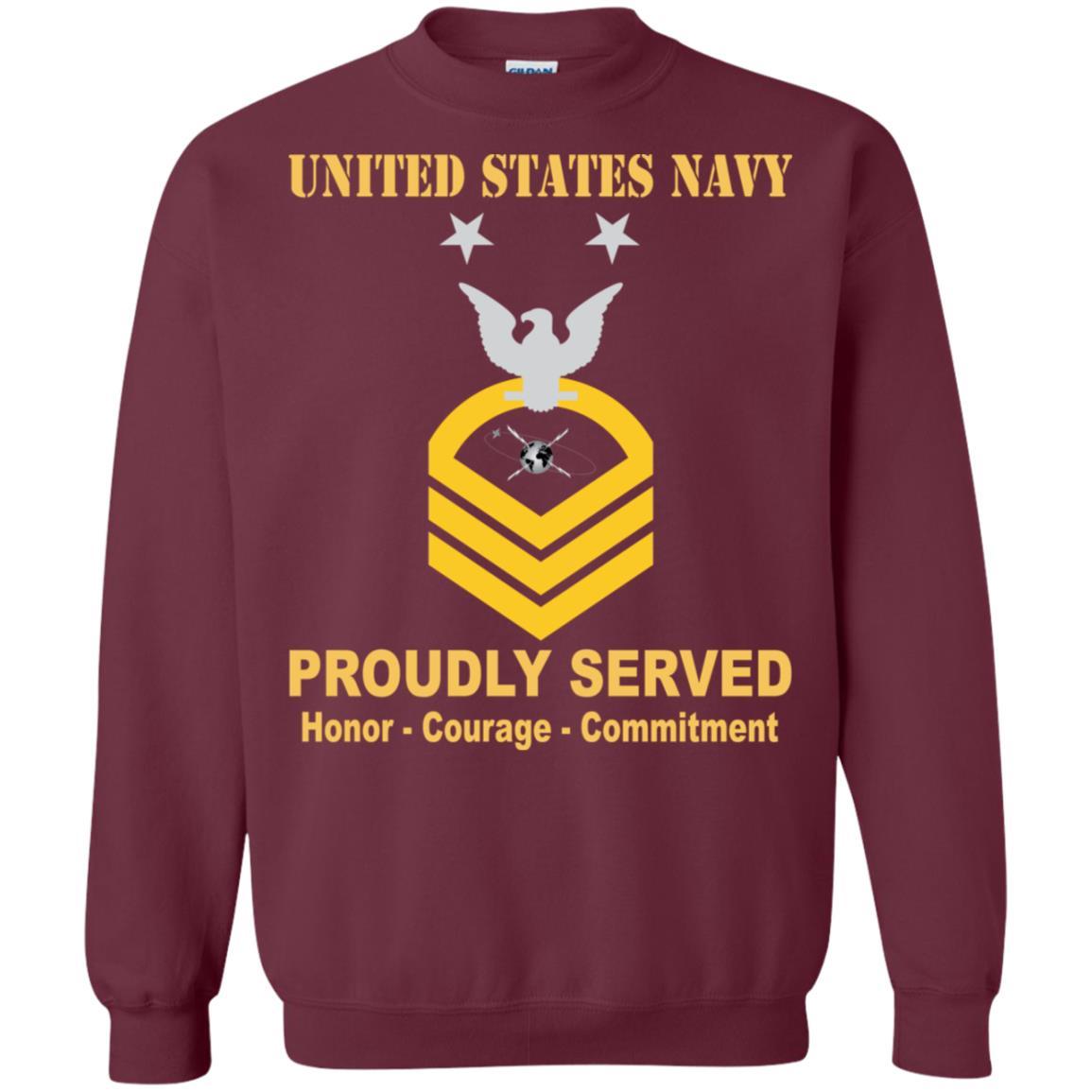 Navy Mass Communications Specialist Navy MC E-9 Rating Badges Proudly Served T-Shirt For Men On Front-TShirt-Navy-Veterans Nation