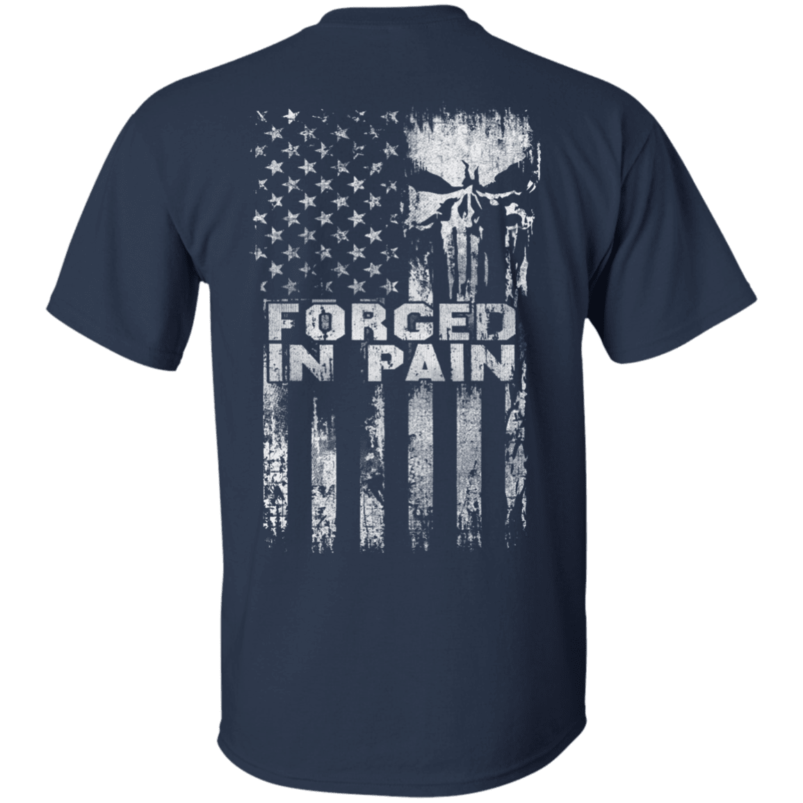 Military T-Shirt "Veteran Forged In Pain"-TShirt-General-Veterans Nation