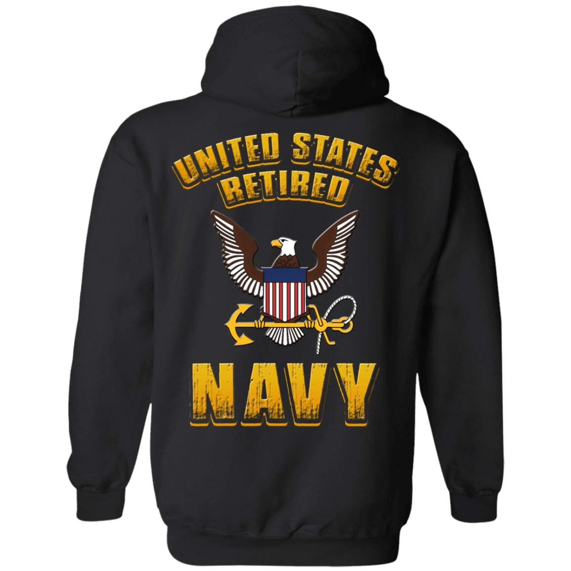 US Retired Navy Back T Shirts-TShirt-Navy-Veterans Nation