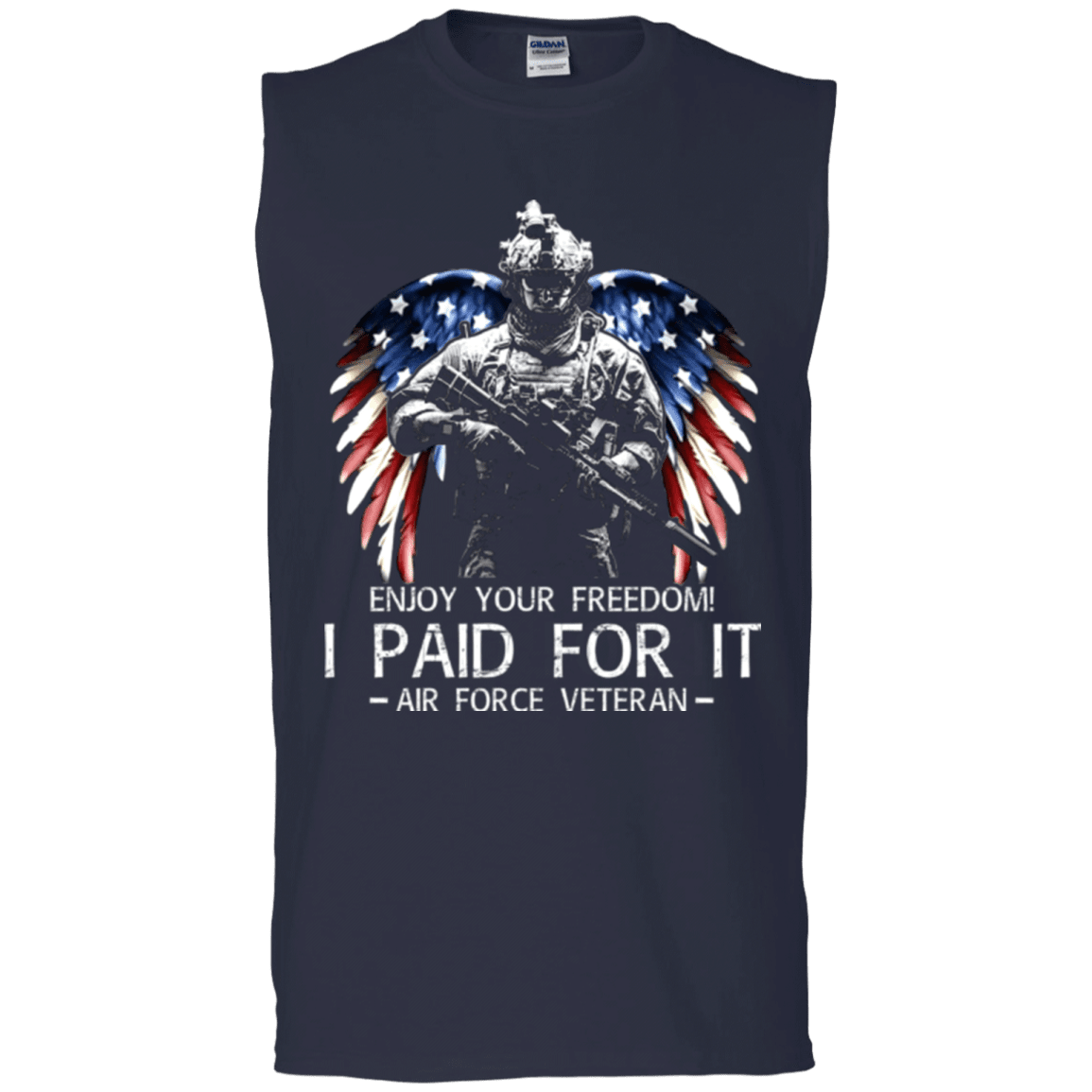 Air Force Veteran - Enjoy your freedom I paid for it Men Front T Shirts-TShirt-USAF-Veterans Nation