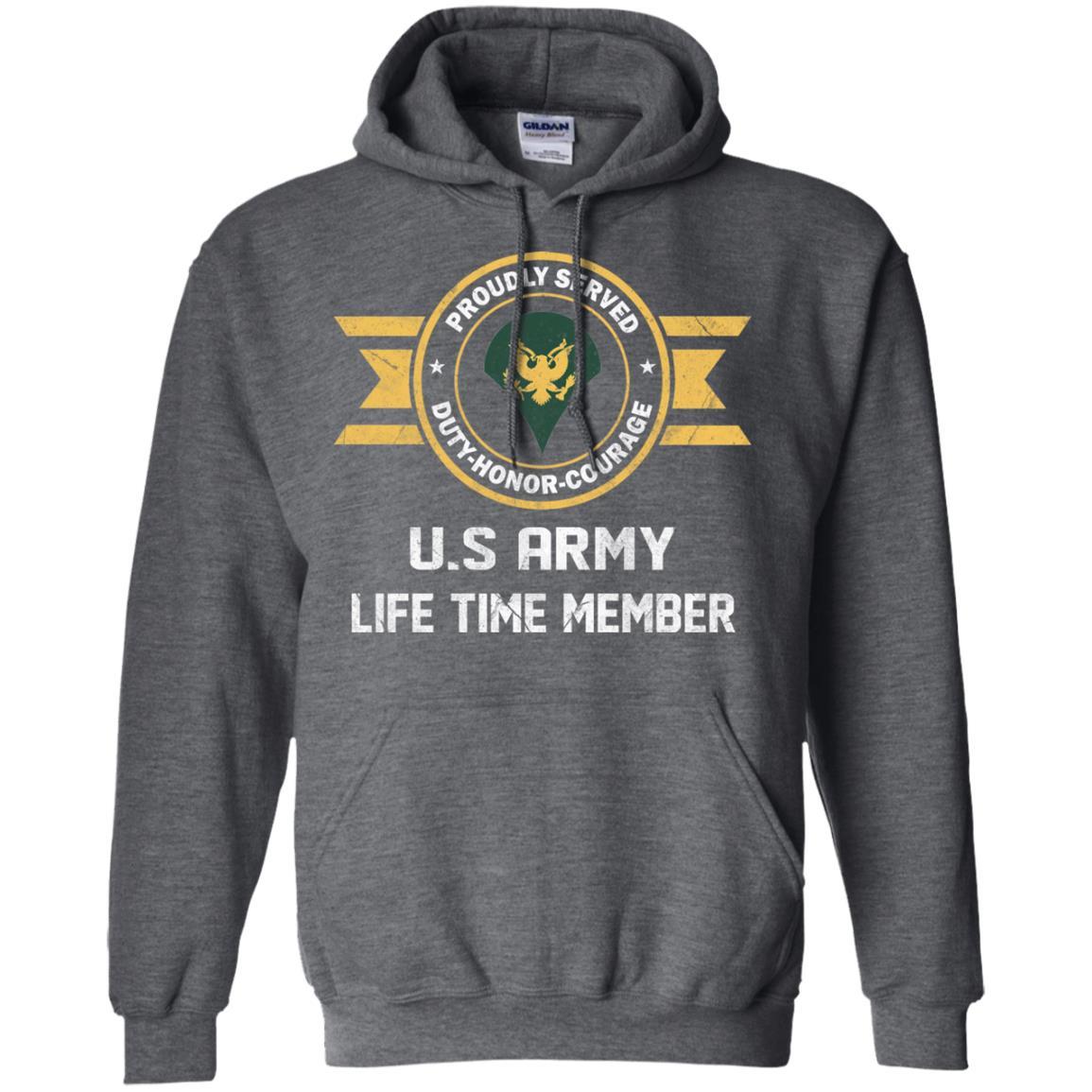 Life Time Member - US Army E-4 SPC E4 Specialist Ranks Men T Shirt On Front-TShirt-Army-Veterans Nation