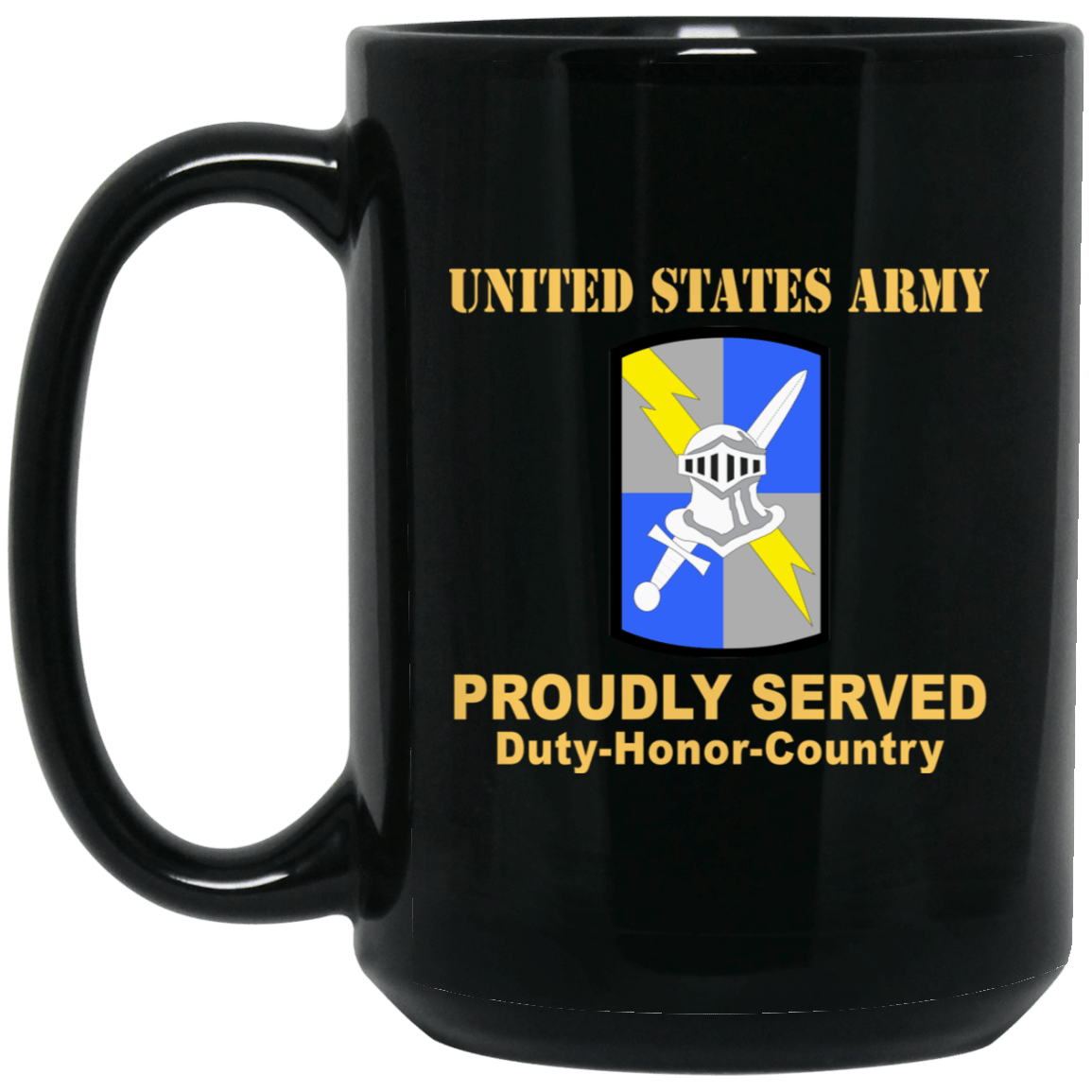 US ARMY 513 MILITARY INTELLIGENCE BRIGADE- 11 oz - 15 oz Black Mug-Mug-Army-CSIB-Veterans Nation