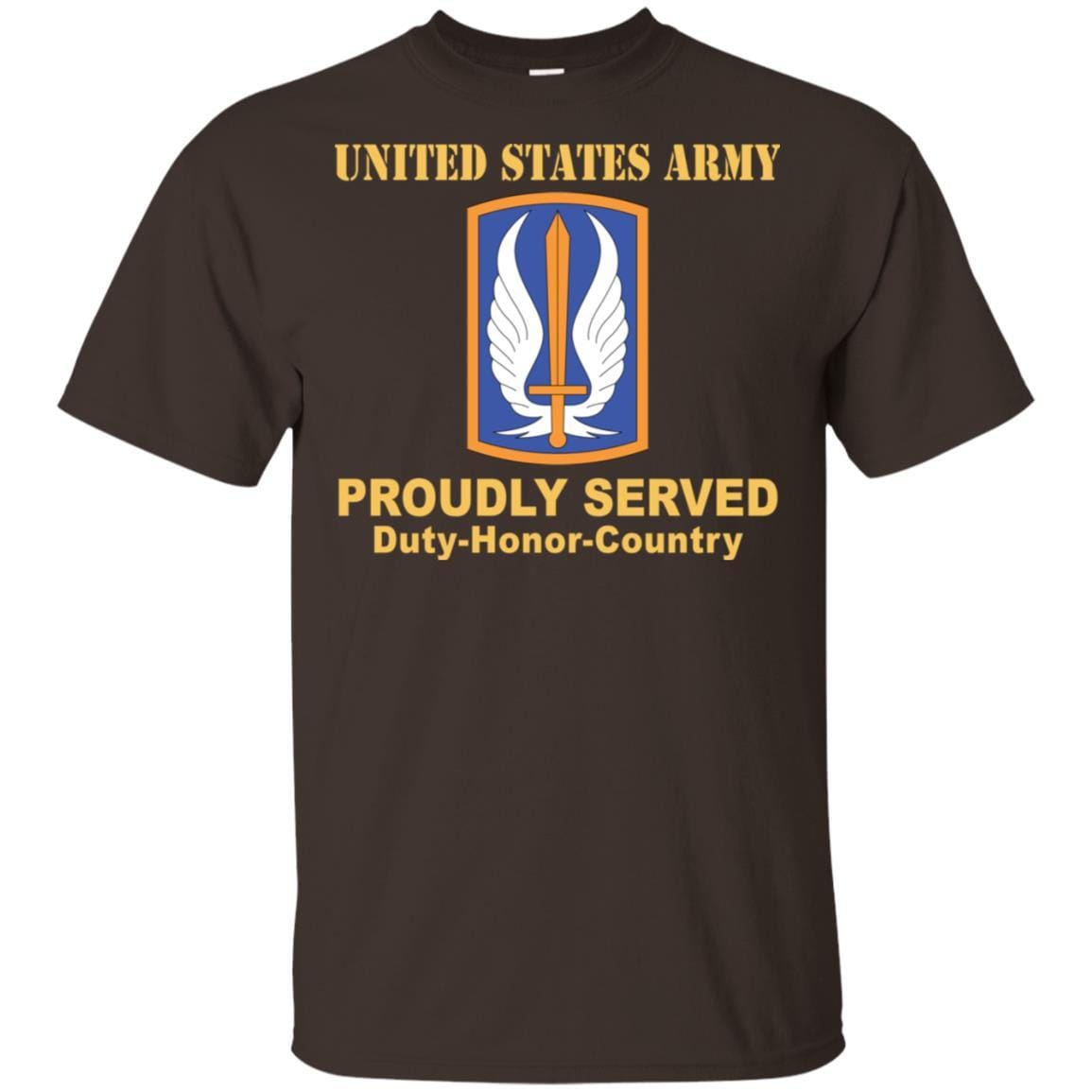 US ARMY 17TH AVIATION BRIGADE- Proudly Served T-Shirt On Front For Men-TShirt-Army-Veterans Nation