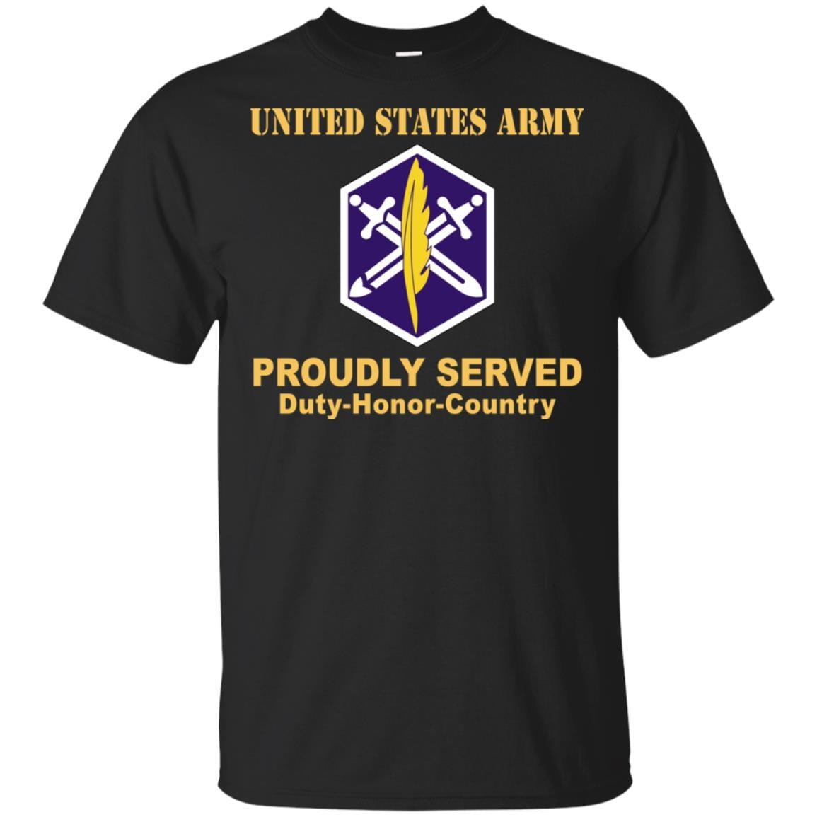 US ARMY 85TH CIVIL AFFAIRS BRIGADE - Proudly Served T-Shirt On Front For Men-TShirt-Army-Veterans Nation