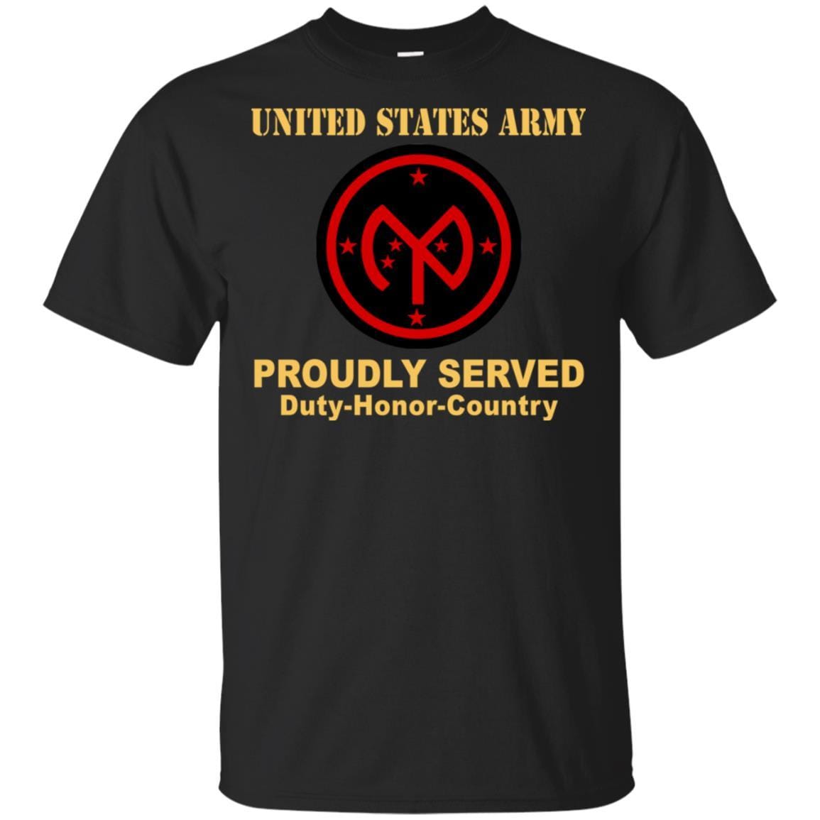 US ARMY 27TH INFANTRY BRIGADE COMBAT TEAM- Proudly Served T-Shirt On Front For Men-TShirt-Army-Veterans Nation