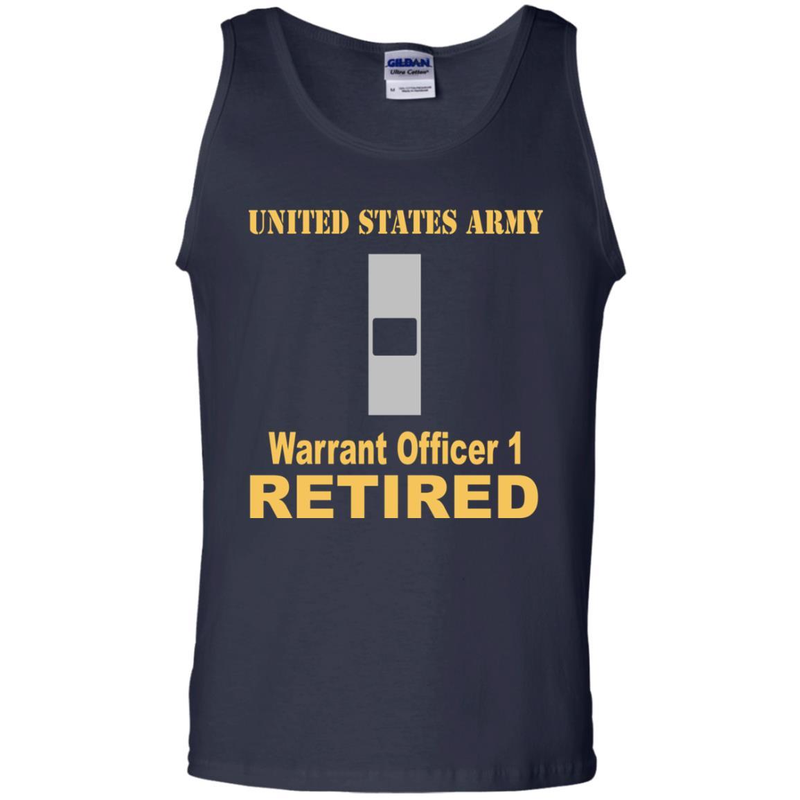 US Army W-1 Warrant Officer 1 W1 WO1 Warrant Officer Retired Men T Shirt On Front-TShirt-Army-Veterans Nation