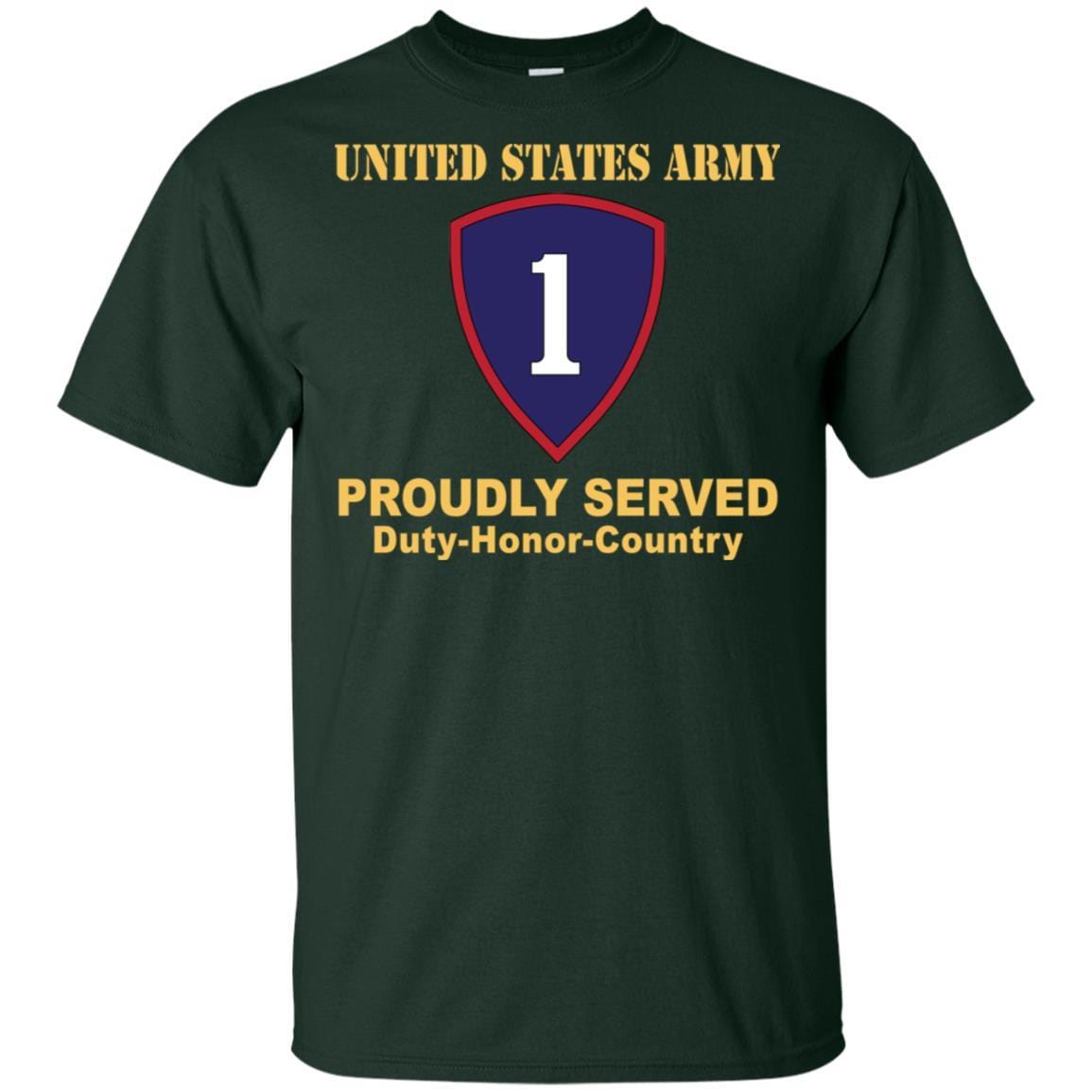 US ARMY 1ST PERSONNEL COMMAND- Proudly Served T-Shirt On Front For Men-TShirt-Army-Veterans Nation