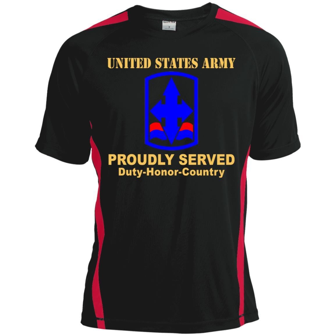 US ARMY 29TH INFANTRY BRIGADE COMBAT TEAM CSIB - Proudly Served T-Shirt On Front For Men-TShirt-Army-Veterans Nation