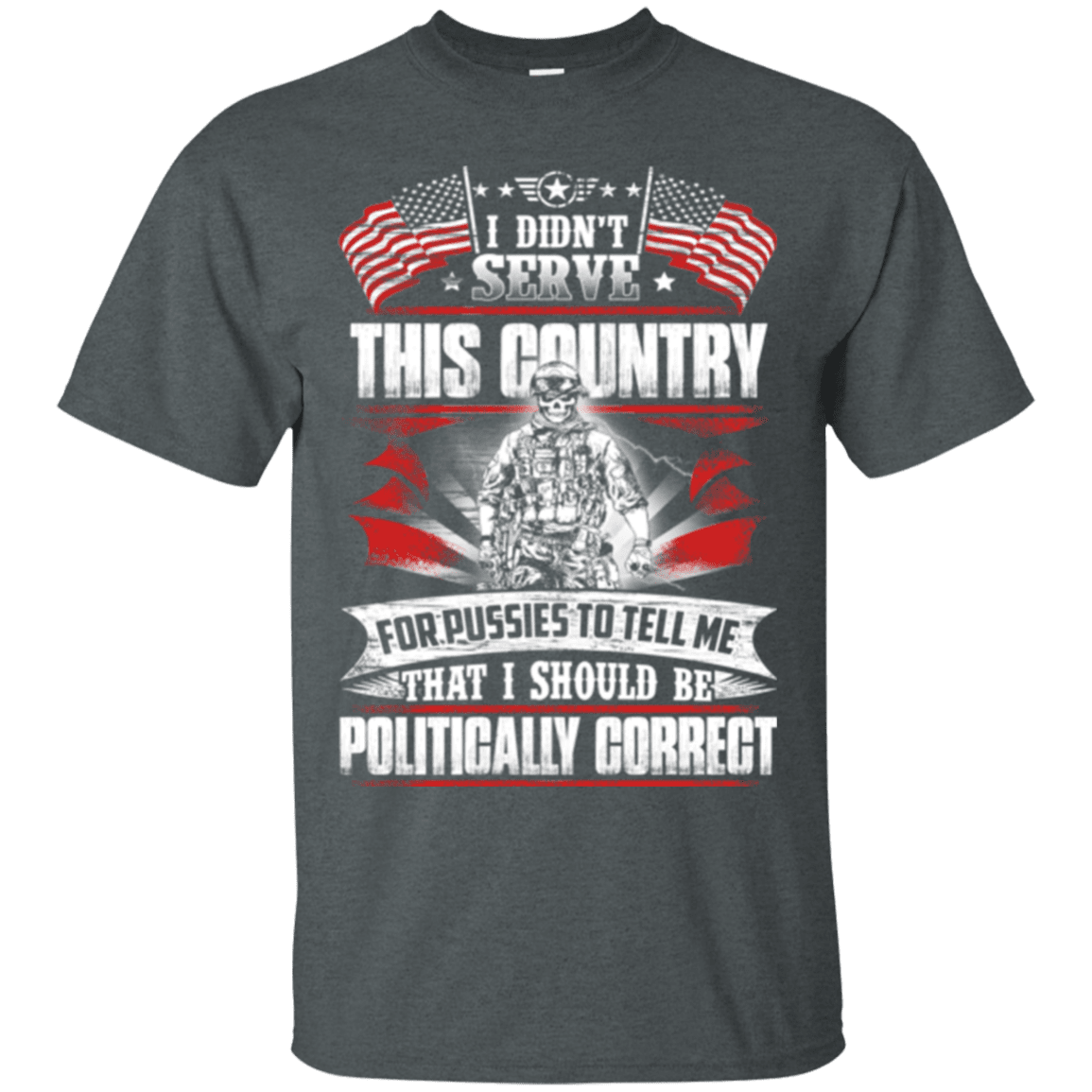 Military T-Shirt "I DIDN'T SERVE THIS COUNTRY"-TShirt-General-Veterans Nation