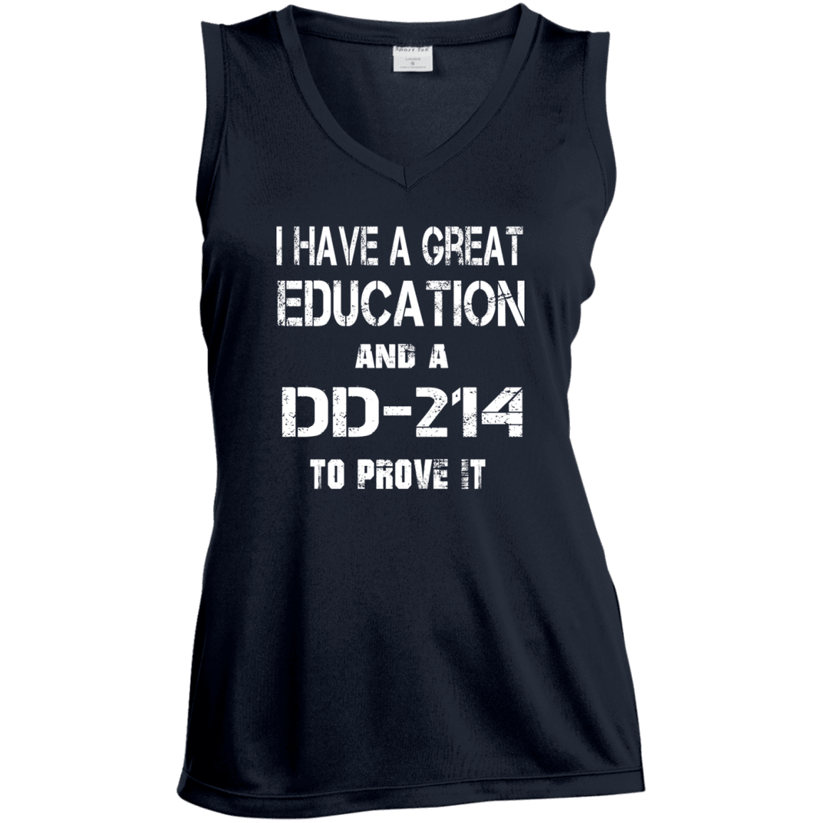 Military T-Shirt "Veteran - Education-DD214 - Women" Front-TShirt-General-Veterans Nation