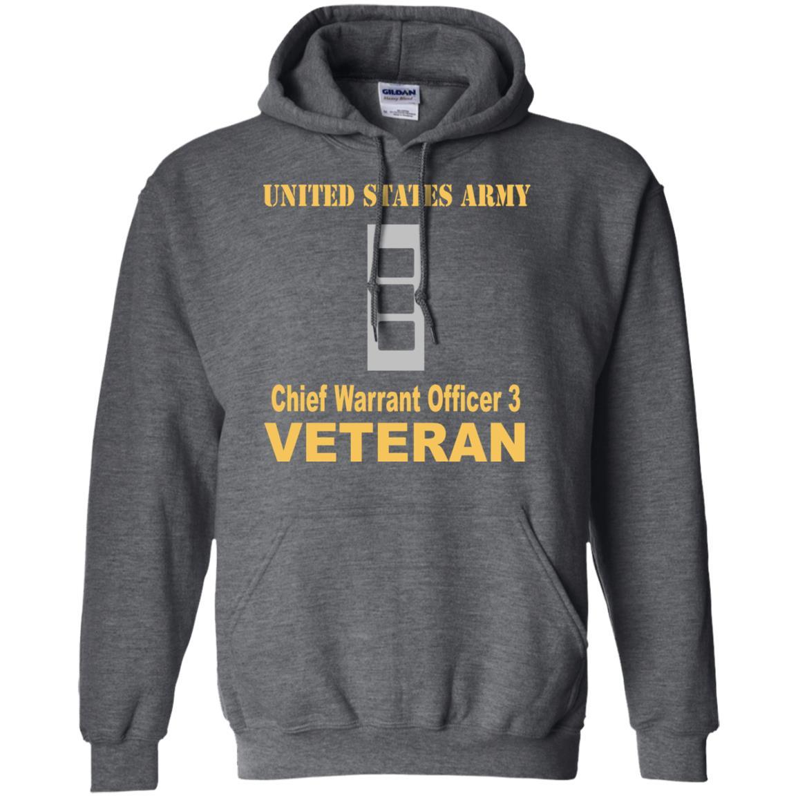 US Army W-3 Chief Warrant Officer 3 W3 CW3 Warrant Officer Veteran Men T Shirt On Front-TShirt-Army-Veterans Nation