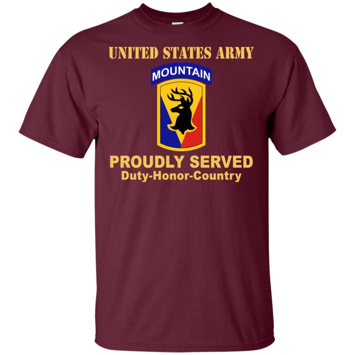 US ARMY 86TH INFANTRY BRIGADE COMBAT TEAM - Proudly Served T-Shirt On Front For Men-TShirt-Army-Veterans Nation