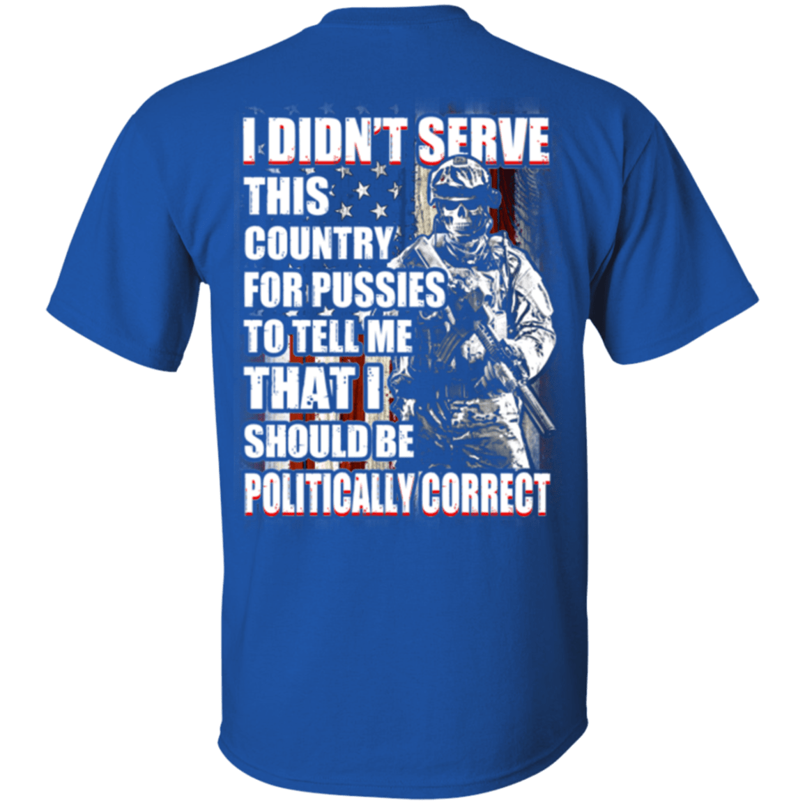 Military T-Shirt "Veteran - I Should Be Politically Correct"-TShirt-General-Veterans Nation