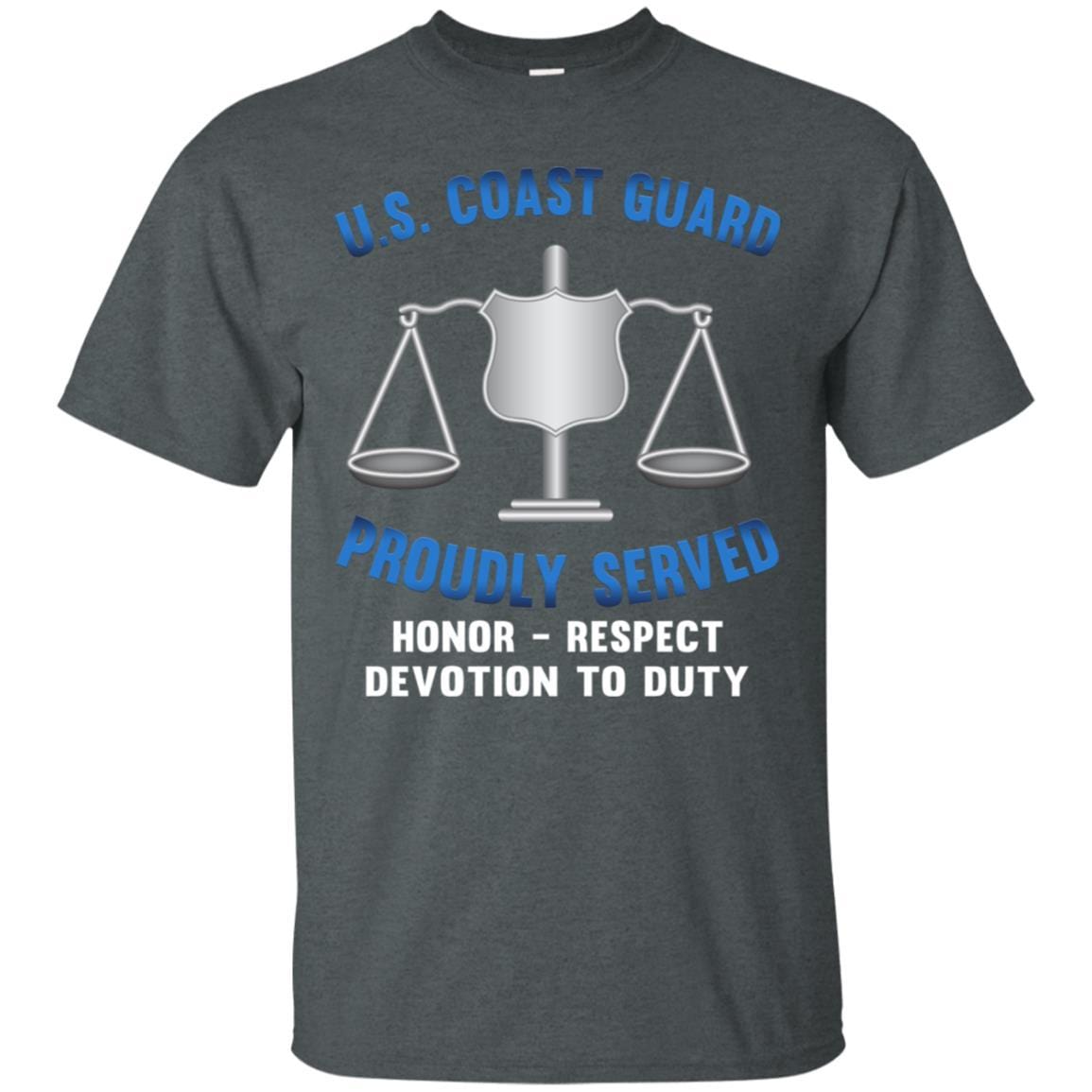 USCG INVESTIGATOR IV Logo Proudly Served T-Shirt For Men On Front-TShirt-USCG-Veterans Nation