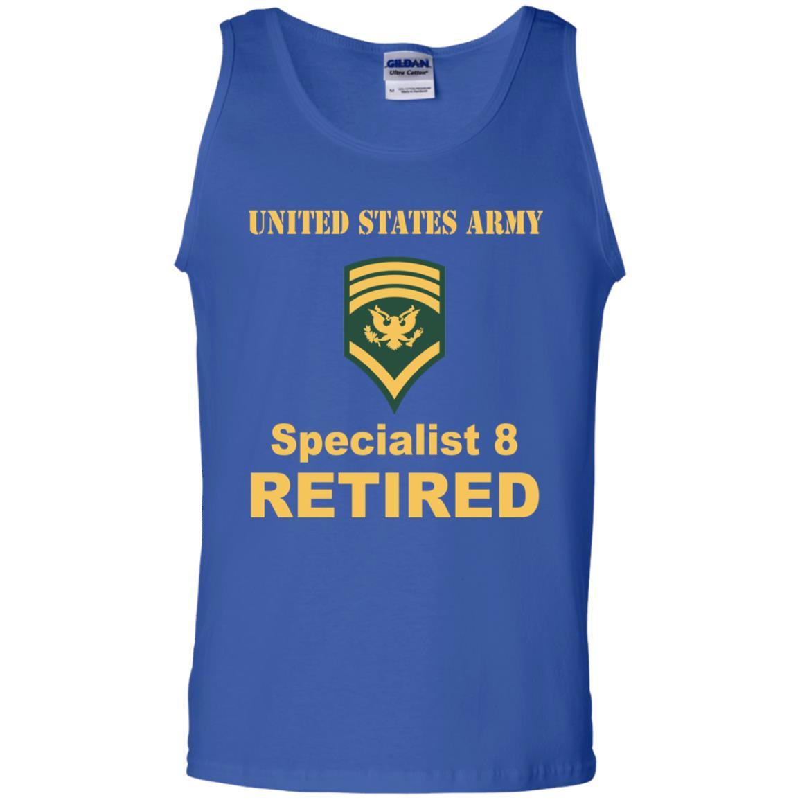 US Army E-8 SPC E8 Specialist 8 Retired Men T Shirt On Front-TShirt-Army-Veterans Nation