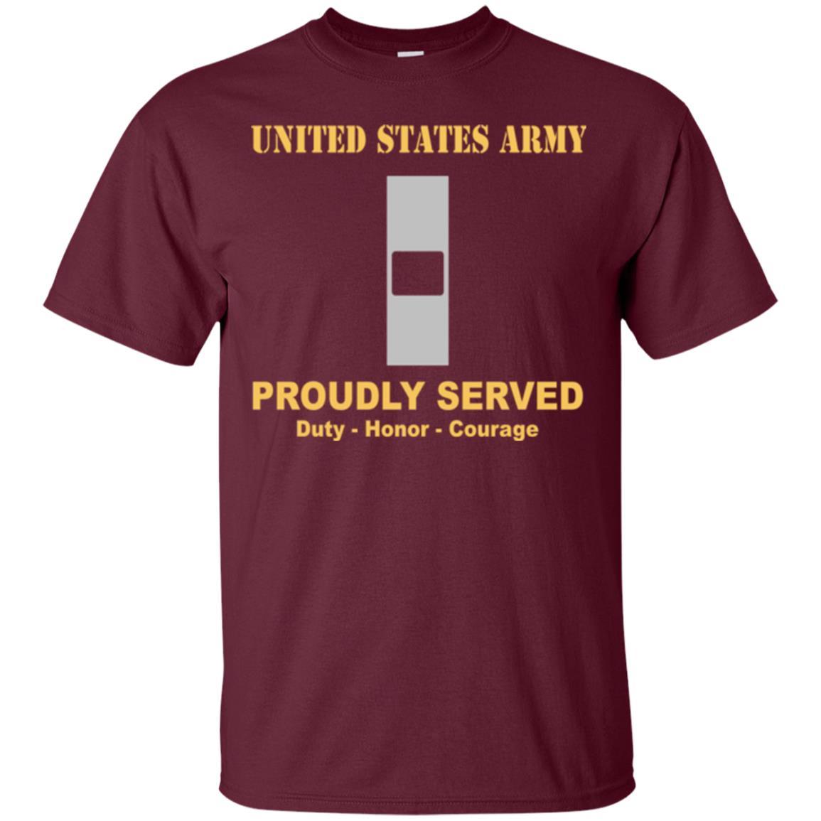 US Army W-1 Warrant Officer 1 W1 WO1 Warrant Officer Ranks Men Front Shirt US Army Rank-TShirt-Army-Veterans Nation