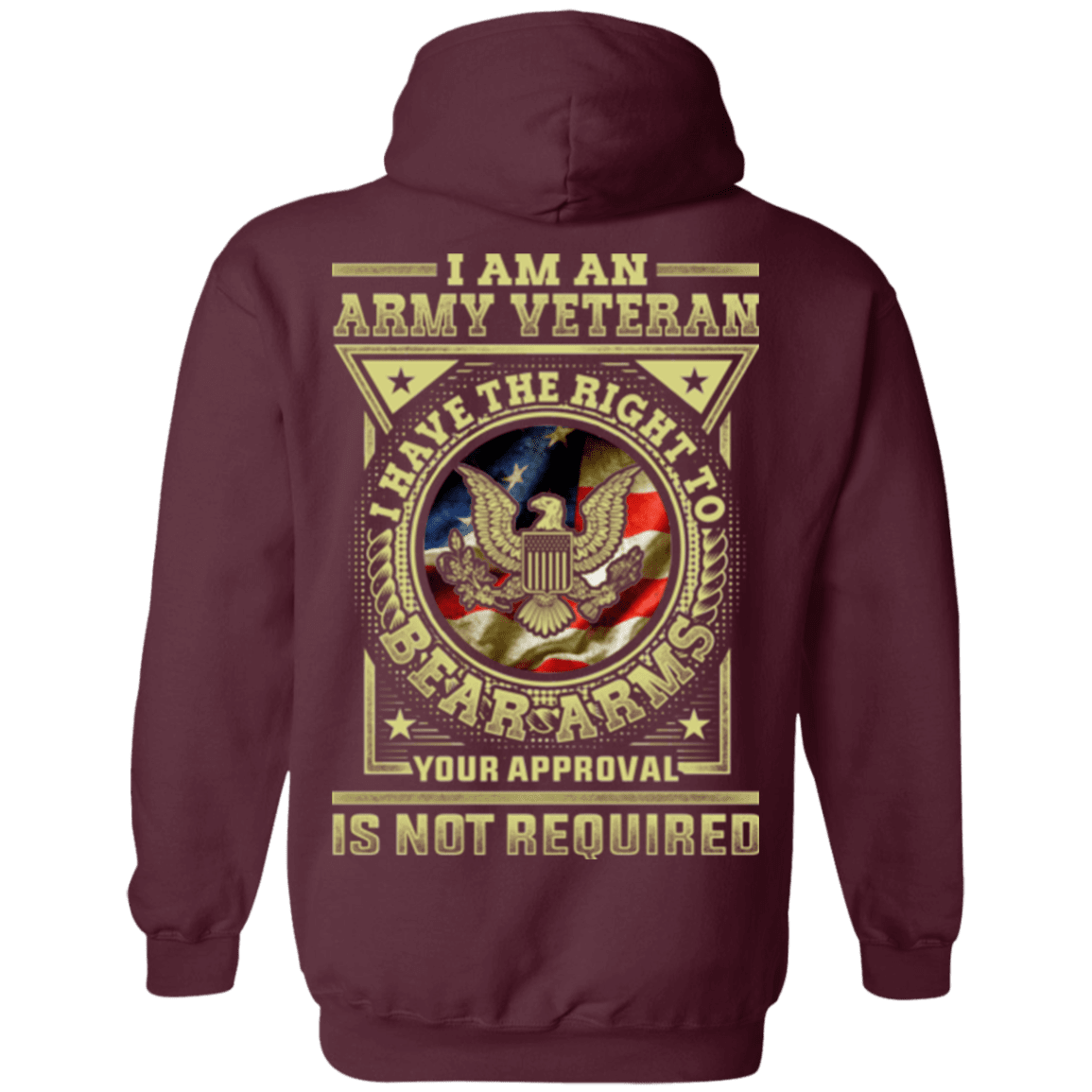 Army Veteran Have the Right To Bear Arms Men Back T Shirts-TShirt-Army-Veterans Nation