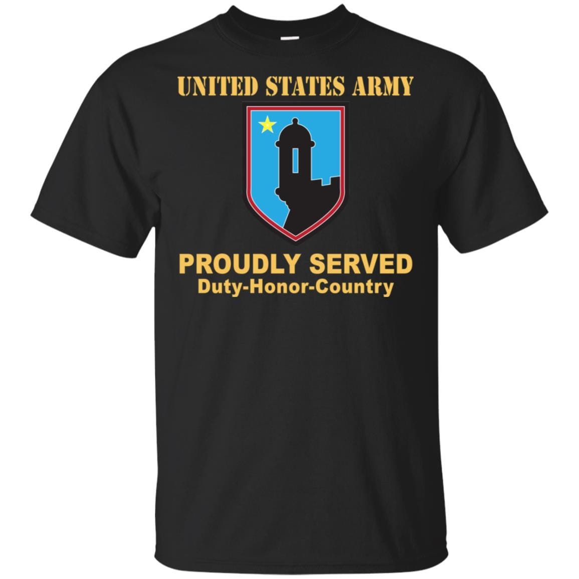 US ARMY 191 SUPPORT GROUP- Proudly Served T-Shirt On Front For Men-TShirt-Army-Veterans Nation