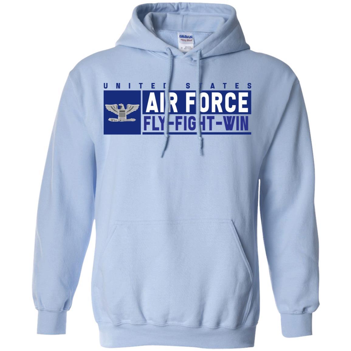 US Air Force O-6 Colonel Fly - Fight - Win Long Sleeve - Pullover Hoodie-TShirt-USAF-Veterans Nation