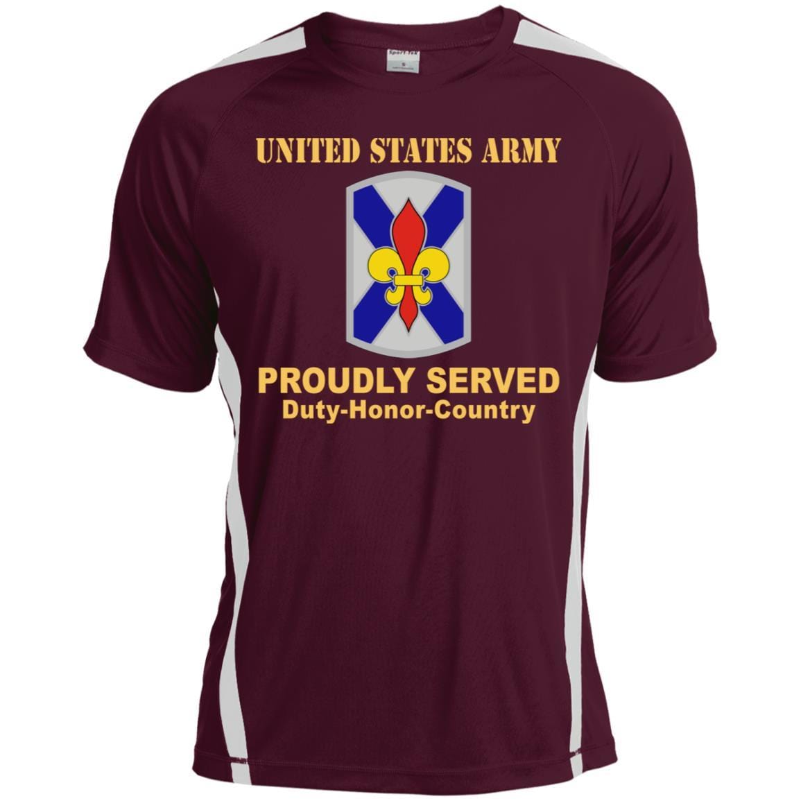 US ARMY 256TH INFANTRY BRIGADE COMBAT TEAM-01- Proudly Served T-Shirt On Front For Men-TShirt-Army-Veterans Nation