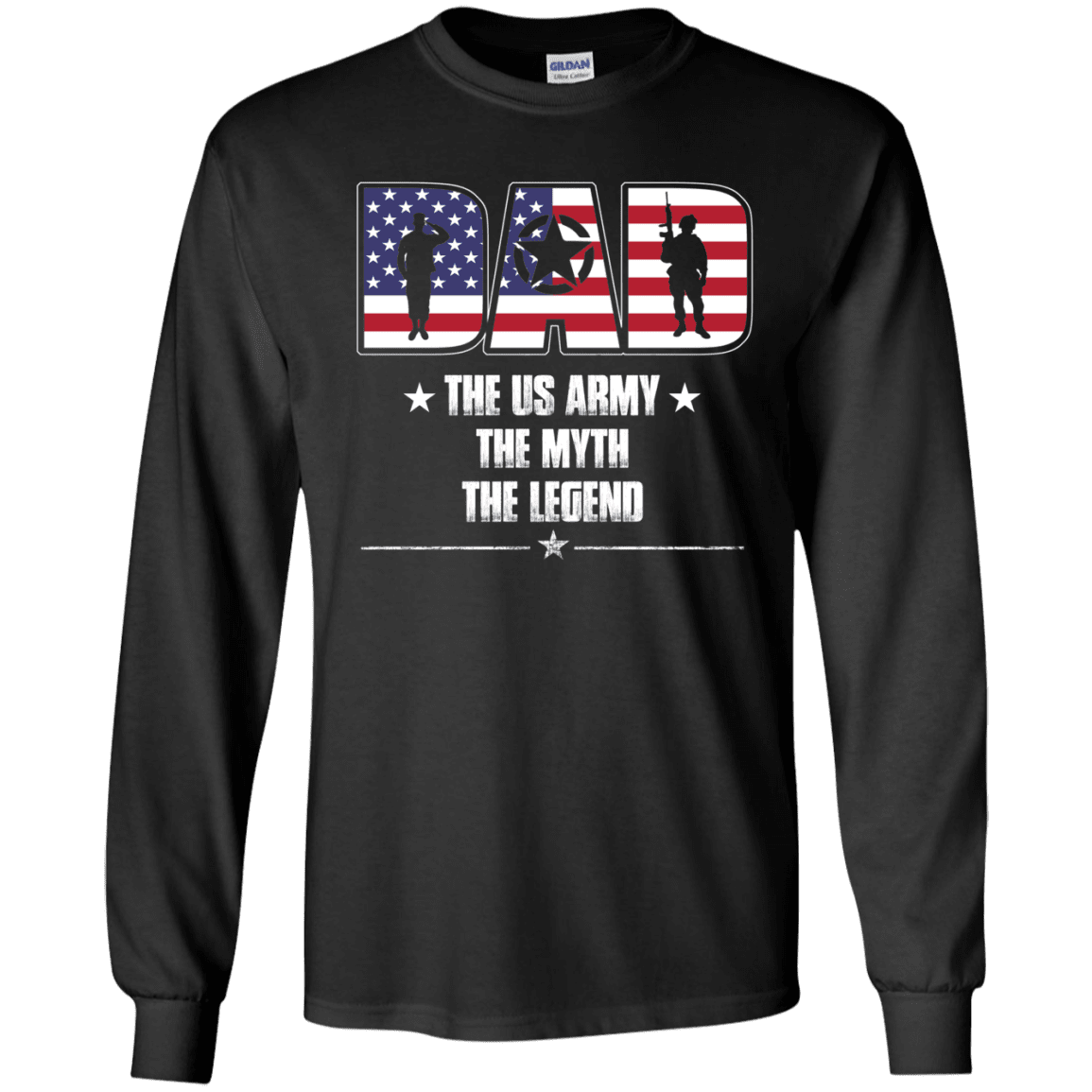 US Army Legend Dad Front T Shirts-TShirt-Army-Veterans Nation