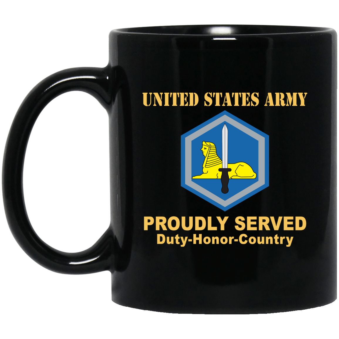 US ARMY 66TH MILITARY INTELLIGENCE BRIGADE - 11 oz - 15 oz Black Mug-Mug-Army-CSIB-Veterans Nation