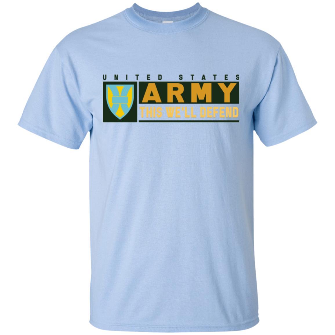 US Army 21ST SUSTAINMENT COMMAND- This We'll Defend T-Shirt On Front For Men-TShirt-Army-Veterans Nation