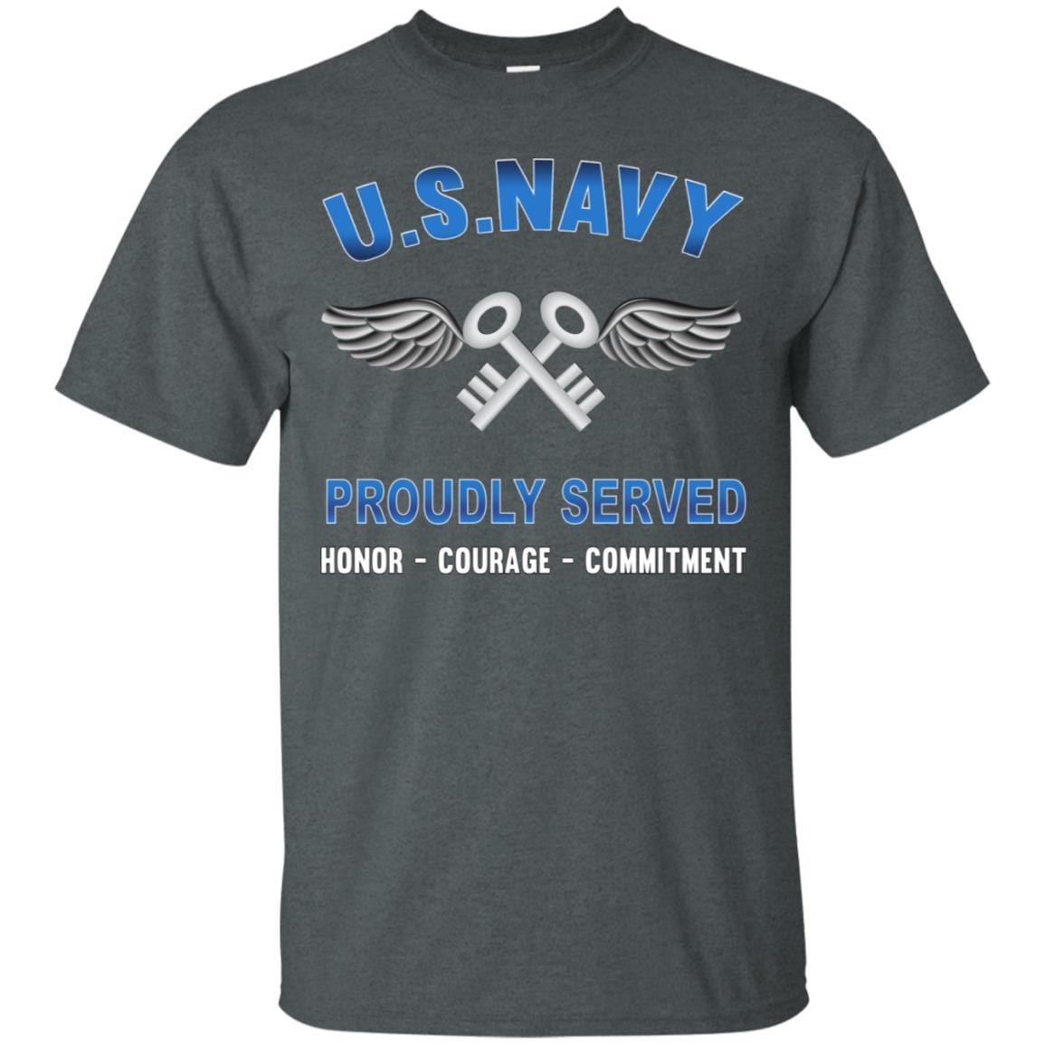 Navy Aviation Storekeeper Navy AK - Proudly Served T-Shirt For Men On Front-TShirt-Navy-Veterans Nation