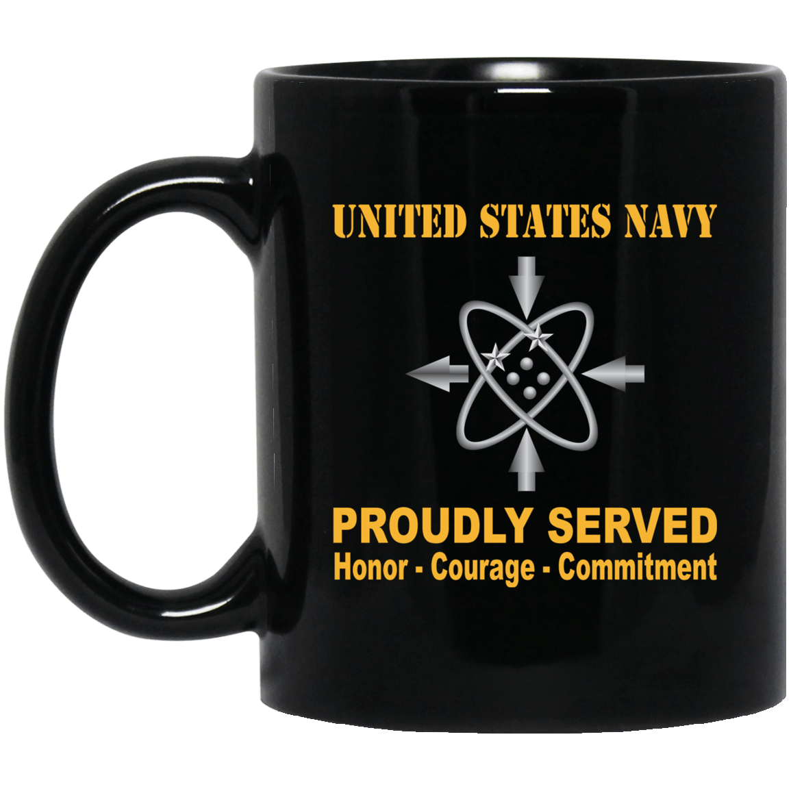 U.S Navy Data systems technician Navy DS Proudly Served Black Mug 11 oz - 15 oz-Mug-Navy-Rate-Veterans Nation