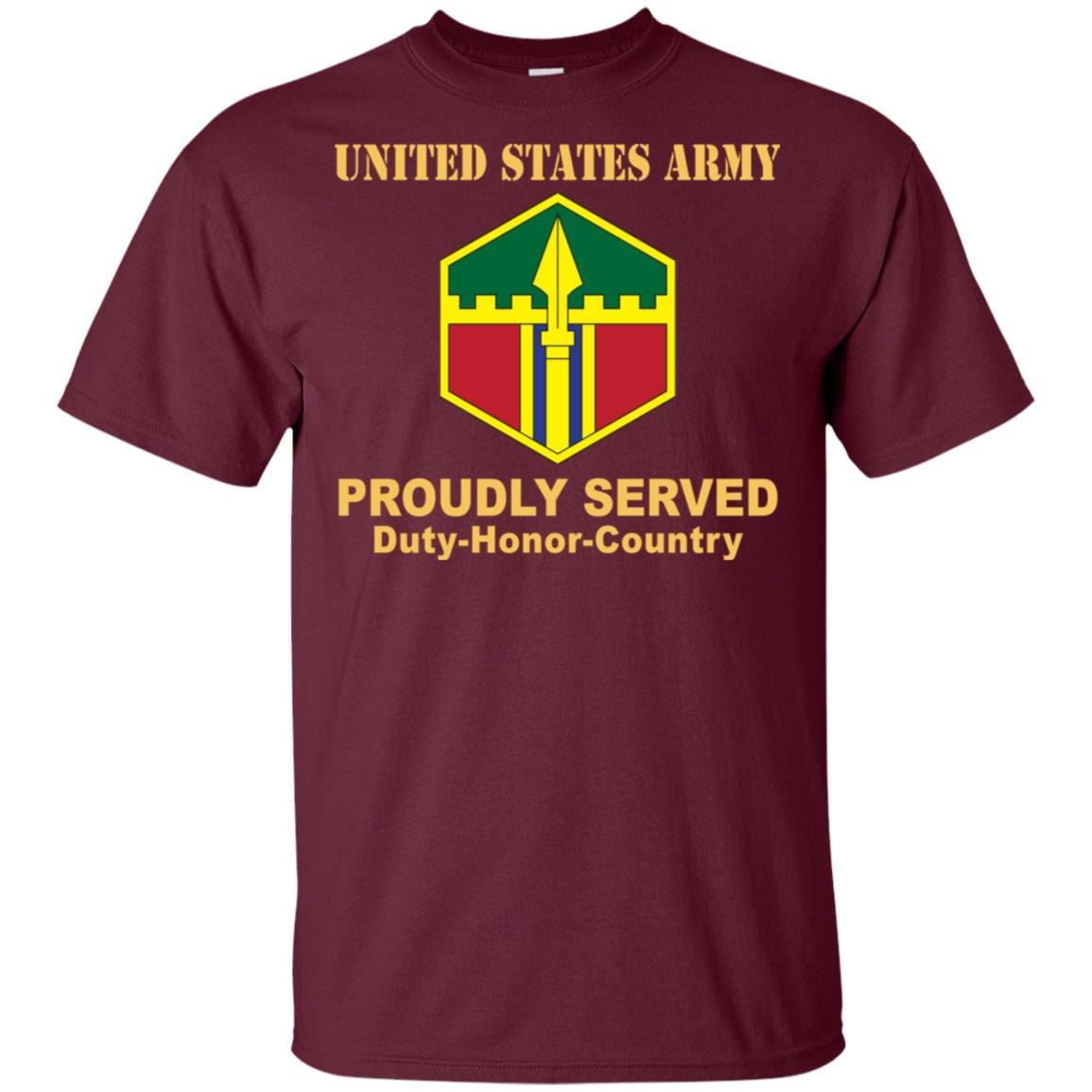 US ARMY 301ST MANEUVER ENHANCEMENT BRIGADE- Proudly Served T-Shirt On Front For Men-TShirt-Army-Veterans Nation