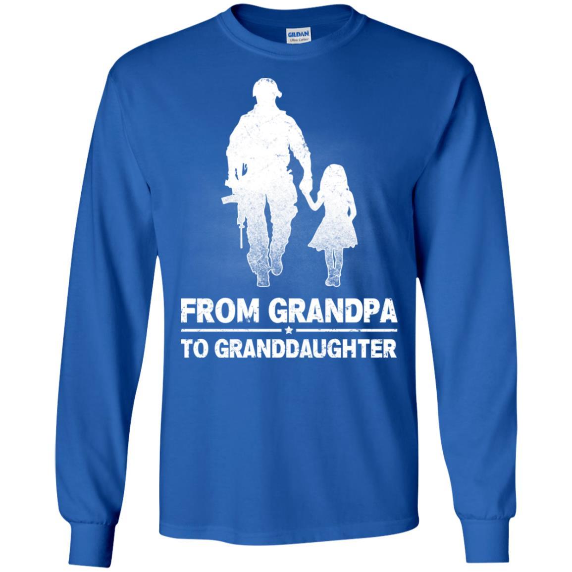 Military T-Shirt "From Grandpa to granddaughter On" Front-TShirt-General-Veterans Nation