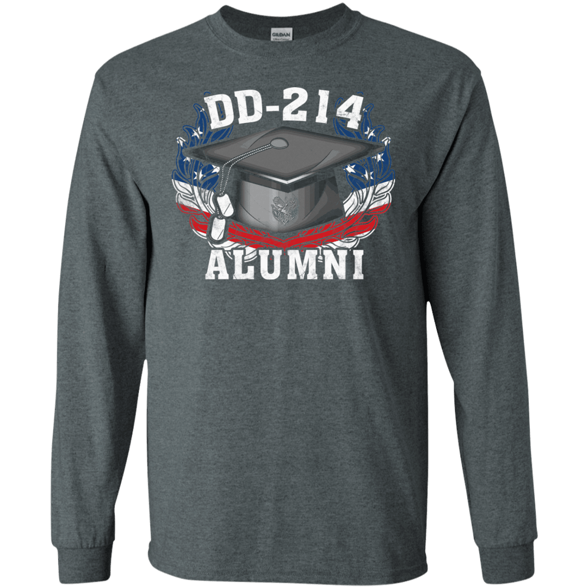 Military T-Shirt "DD 214 Alumni Veteran" Front-TShirt-General-Veterans Nation