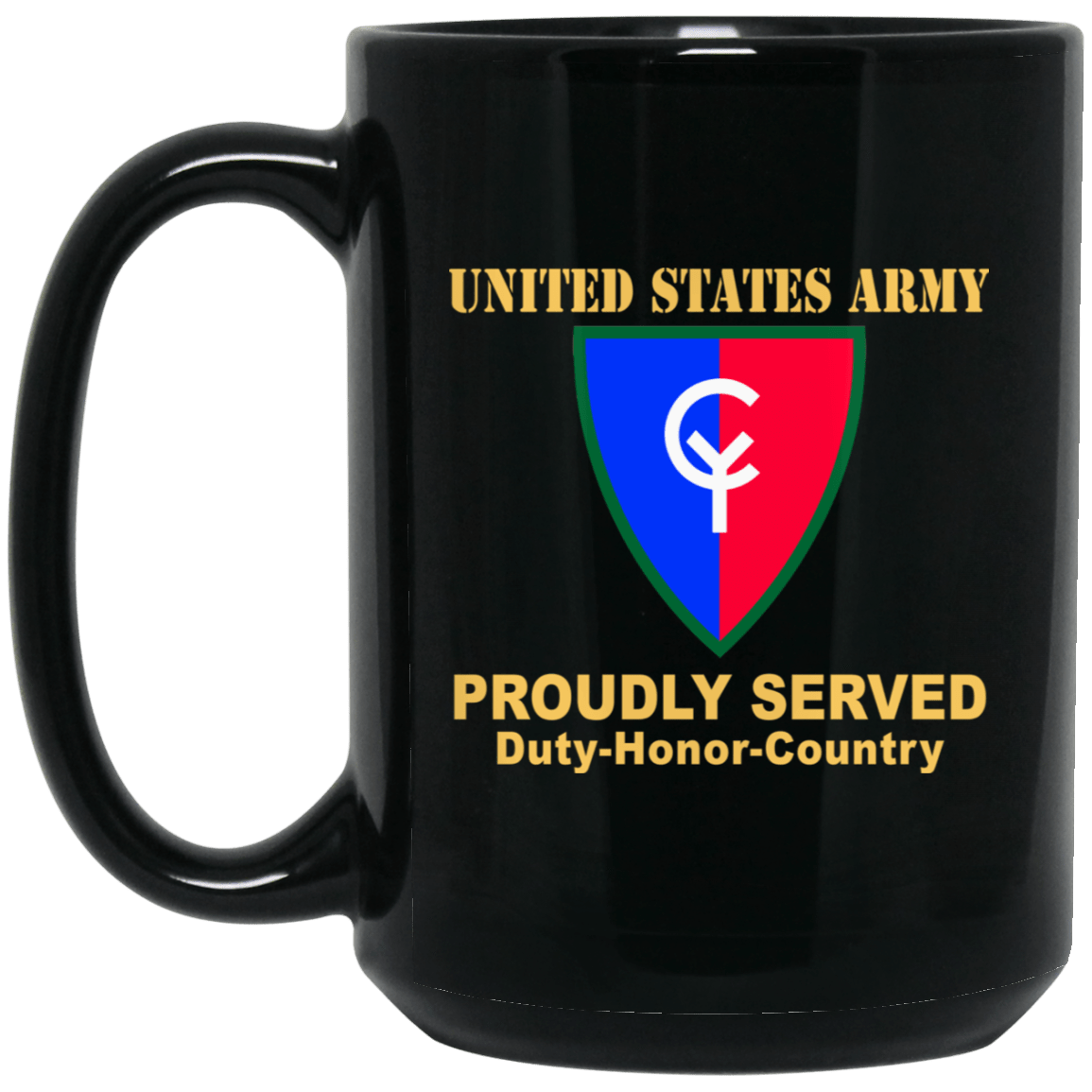 US ARMY 38TH INFANTRY DIVISION- 11 oz - 15 oz Black Mug-Mug-Army-CSIB-Veterans Nation