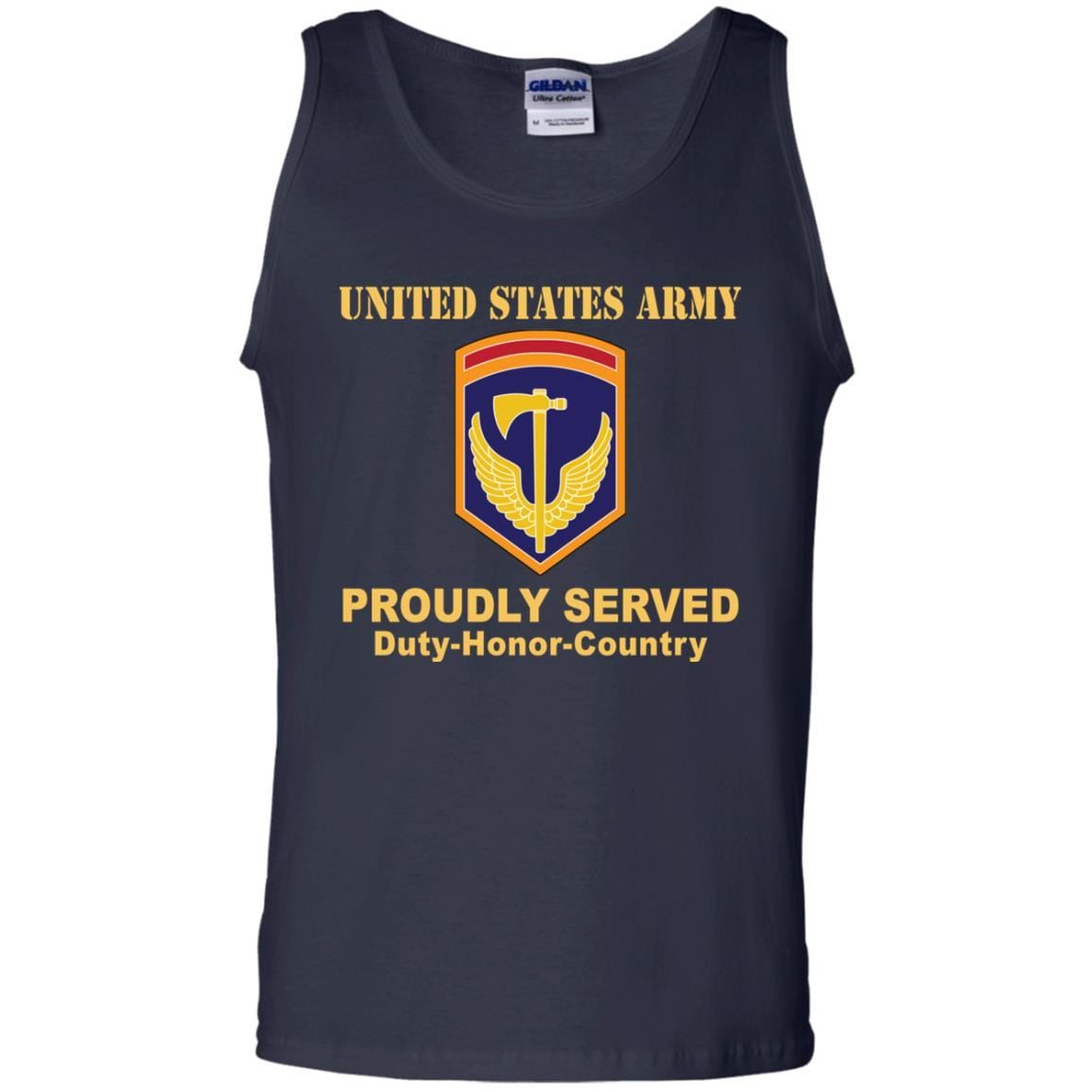 US ARMY 42ND REGIONAL SUPPORT GROUP- Proudly Served T-Shirt On Front For Men-TShirt-Army-Veterans Nation