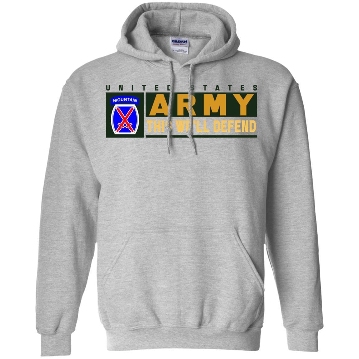 US Army 10th Mountain Infantry Division- This We'll Defend T-Shirt On Front For Men-TShirt-Army-Veterans Nation