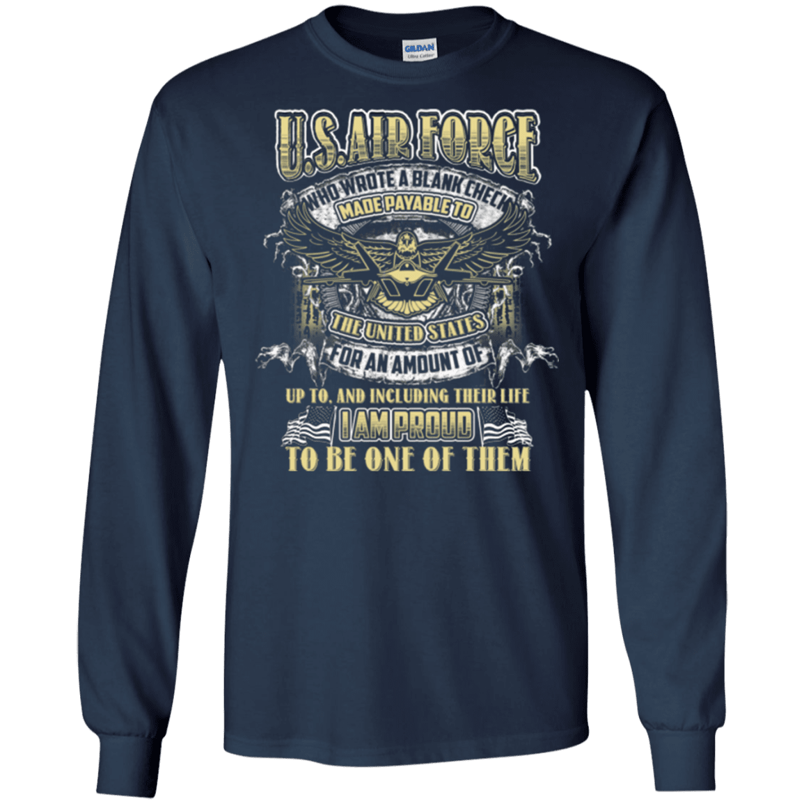 Military T-Shirt "Proud To Be U.S.Air Force"-TShirt-General-Veterans Nation